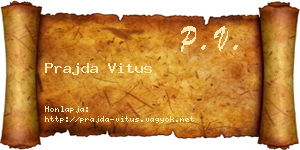 Prajda Vitus névjegykártya